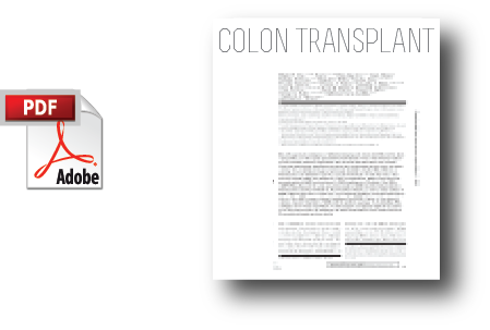 Protocol for transplantation of cells into colon